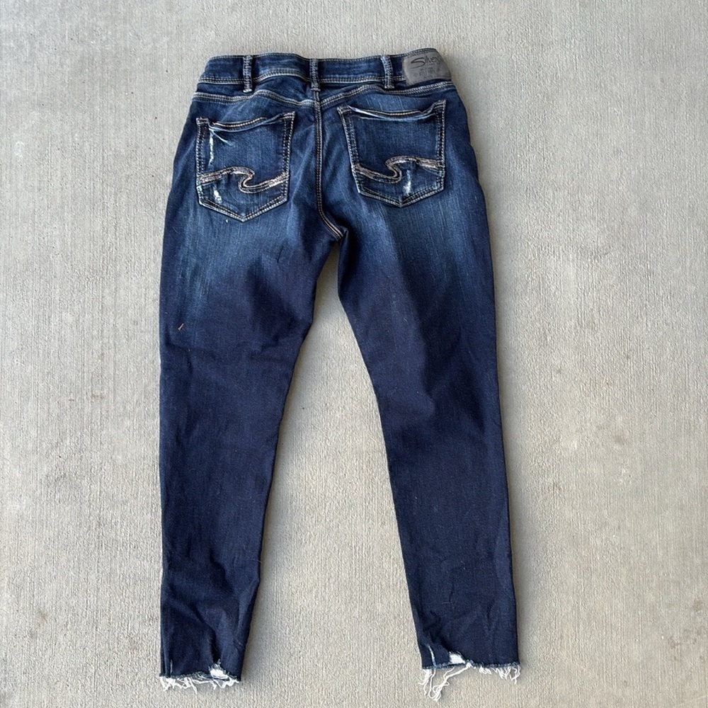 Silver Jeans KENNI Ankle Cropped Size 30 - Picture 2 of 7